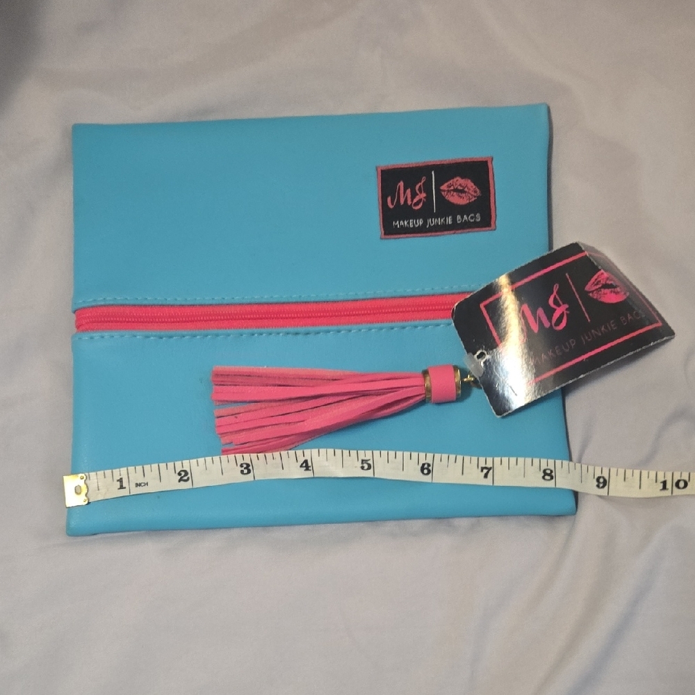 Makeup Junkie Bags Blue Cosmetic Bag